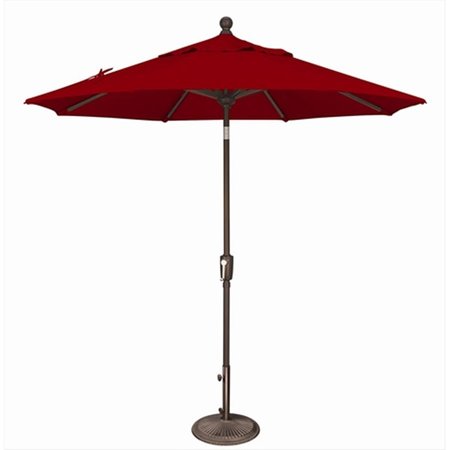 GAN EDEN 7.5 ft. Octagon Push Button Tilt Market Umbrella Really Red GA2650485